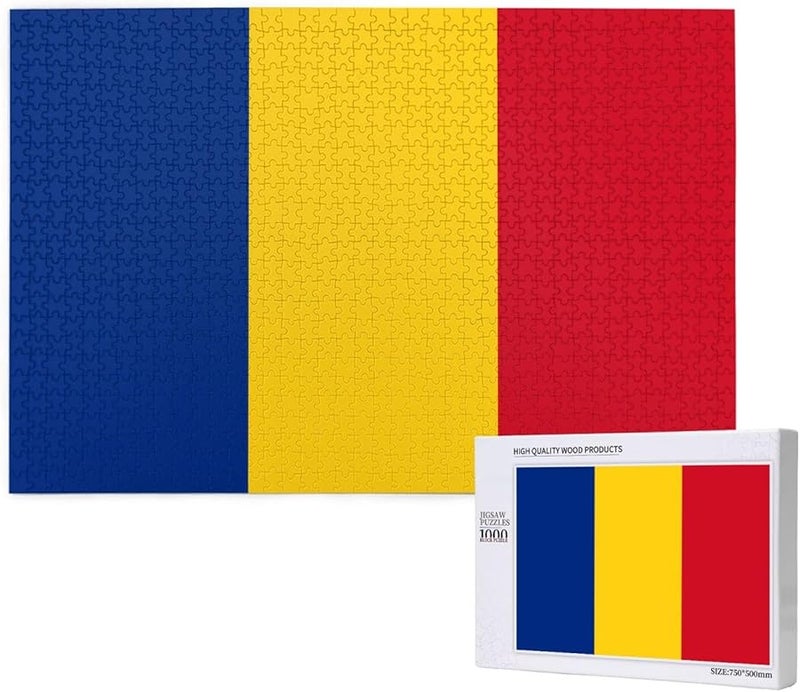 لغز علم رومانيا فايا 1000 قطعة 29.5 × 19.7 بوصة ديكور منزلي هدية - Image 1